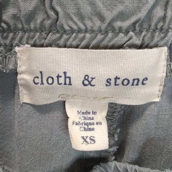 ANTHROPOLOGIE Cloth & Stone Chambray Light Cargo Roll Up Pants - Picture 7 of 7